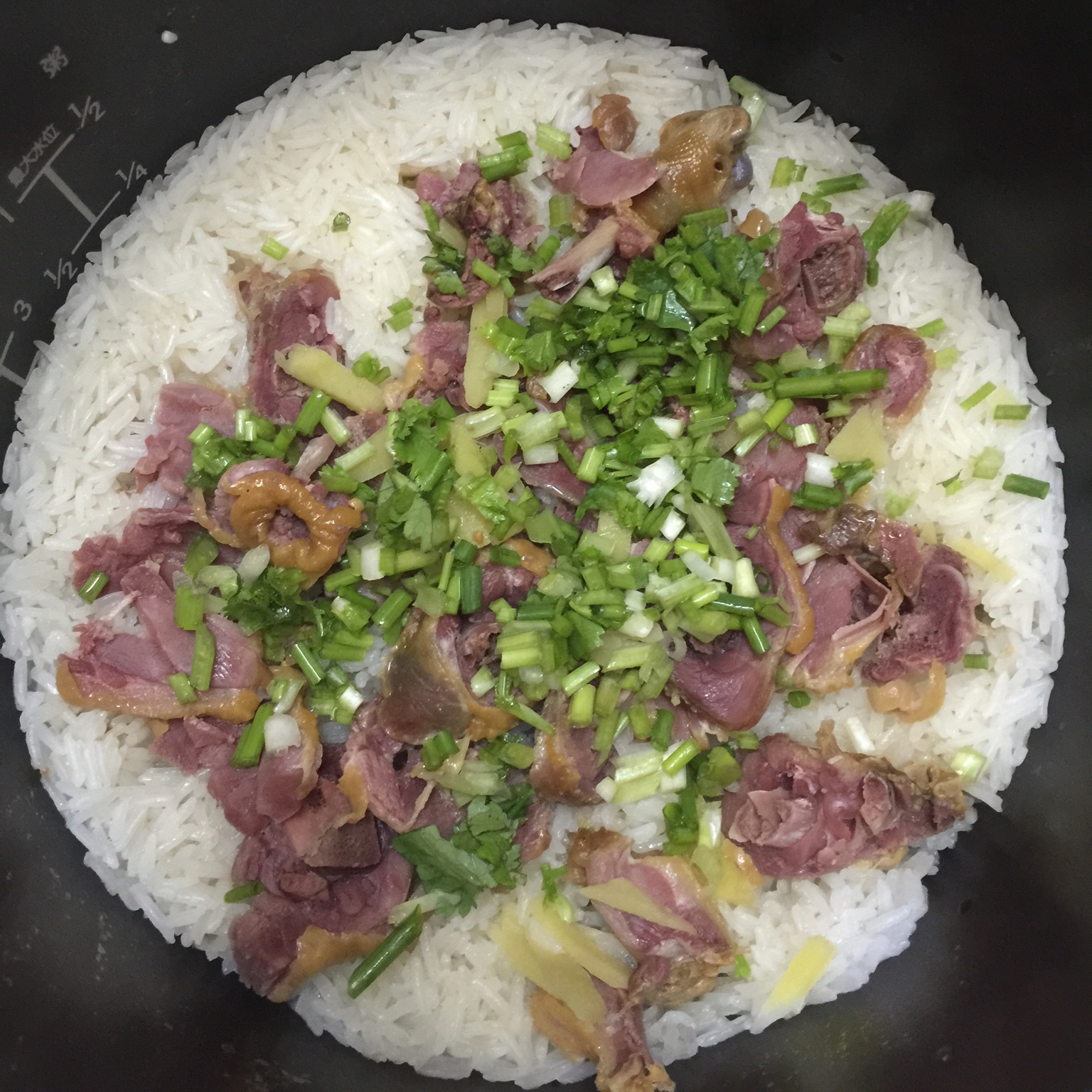 荷,,做的腊鸭饭