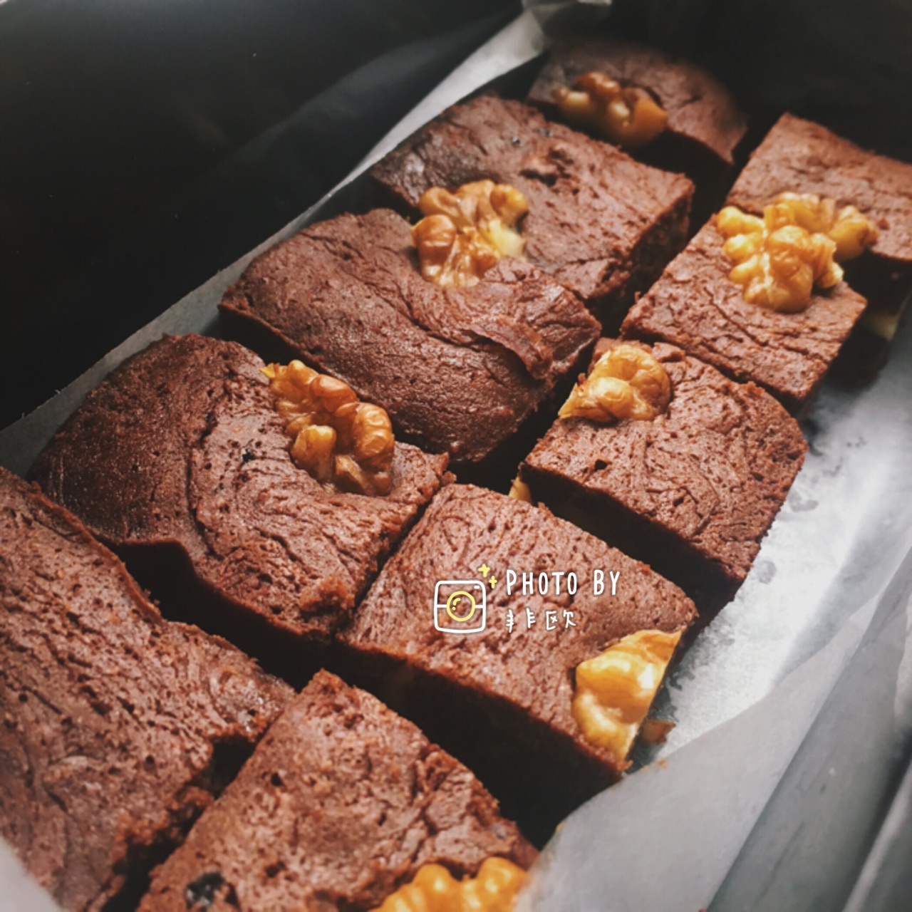 fei欧做的美式经典配方:巧克力布朗尼(the perfect brownies)