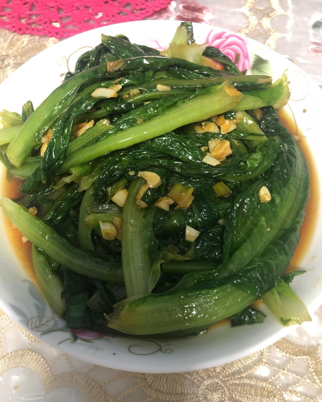 迪迪dd滴滴做的白灼油麦菜