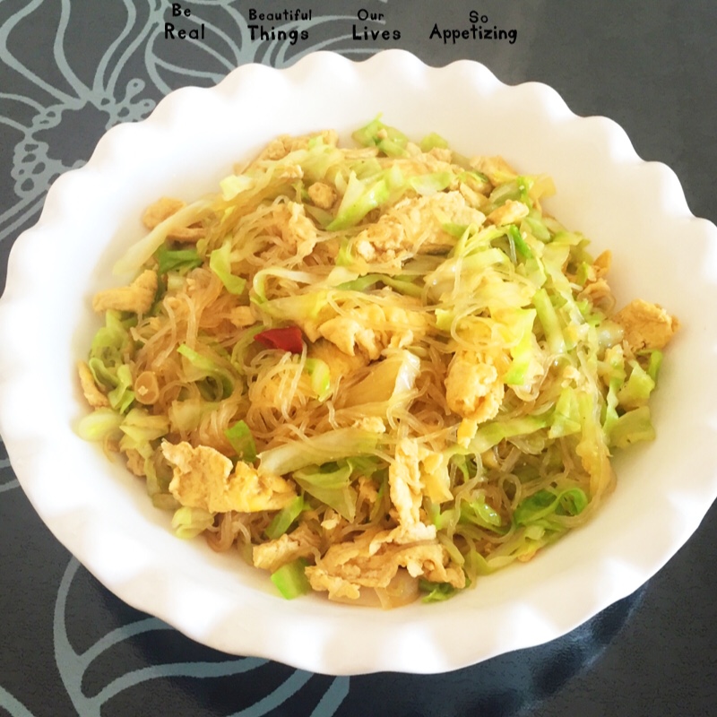 souvana做的包菜粉丝炒鸡蛋