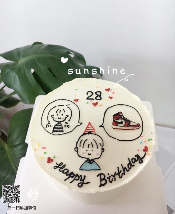 sunshine私房创意烘焙做的手绘蛋糕