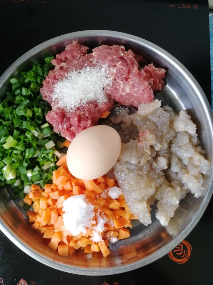 玉米番薯瘦肉虾饼
