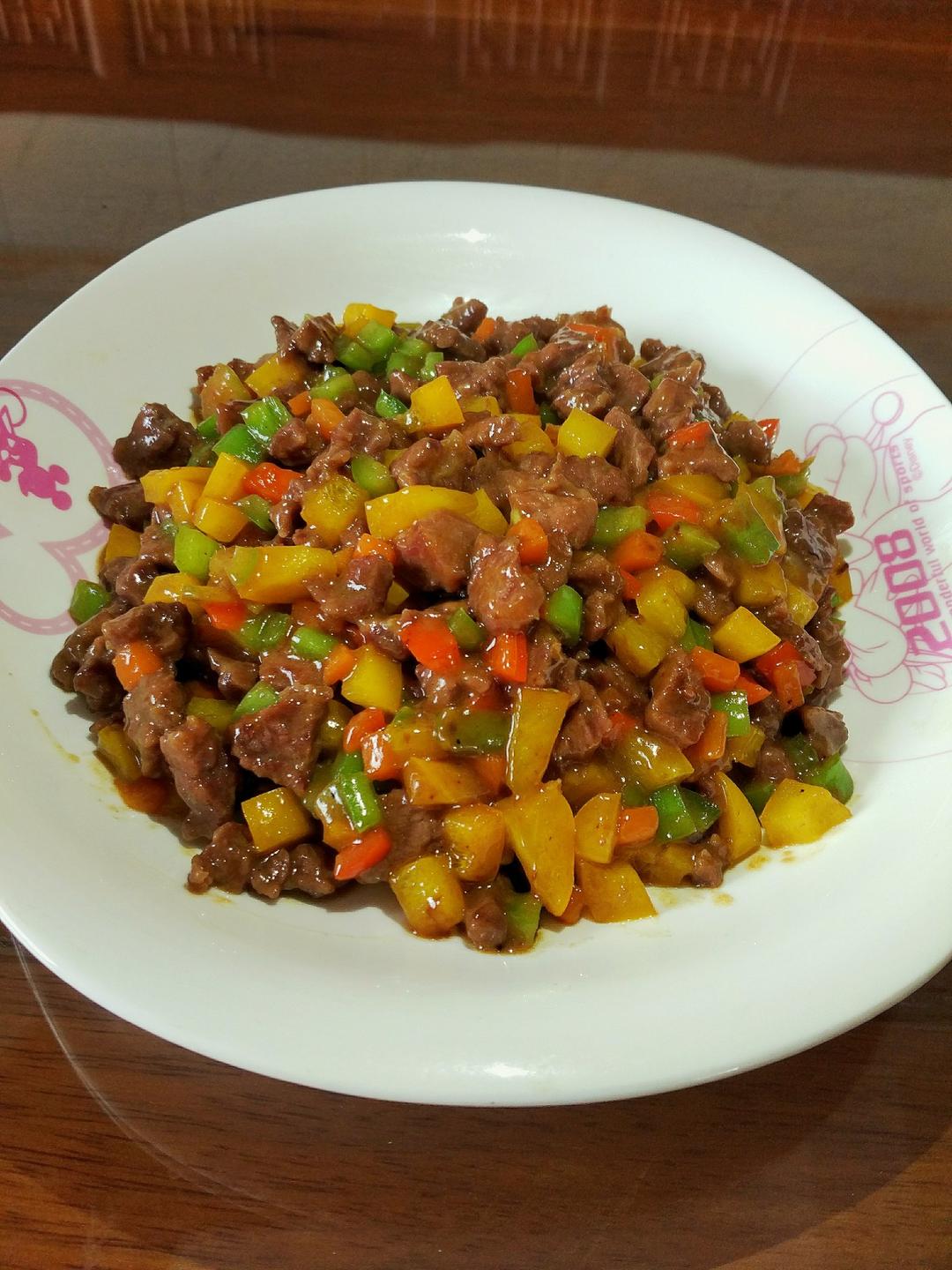 隔壁8姨做的彩蔬牛肉糜