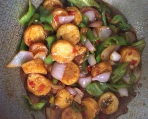 酸辣微甜焦皮日本豆腐的做法 步骤4