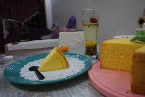 酸甜不腻的百香果烫面戚风蛋糕(八寸加高模具)的做法 步骤7