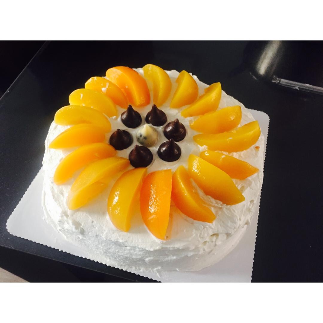 tang包包做的黄桃蛋糕