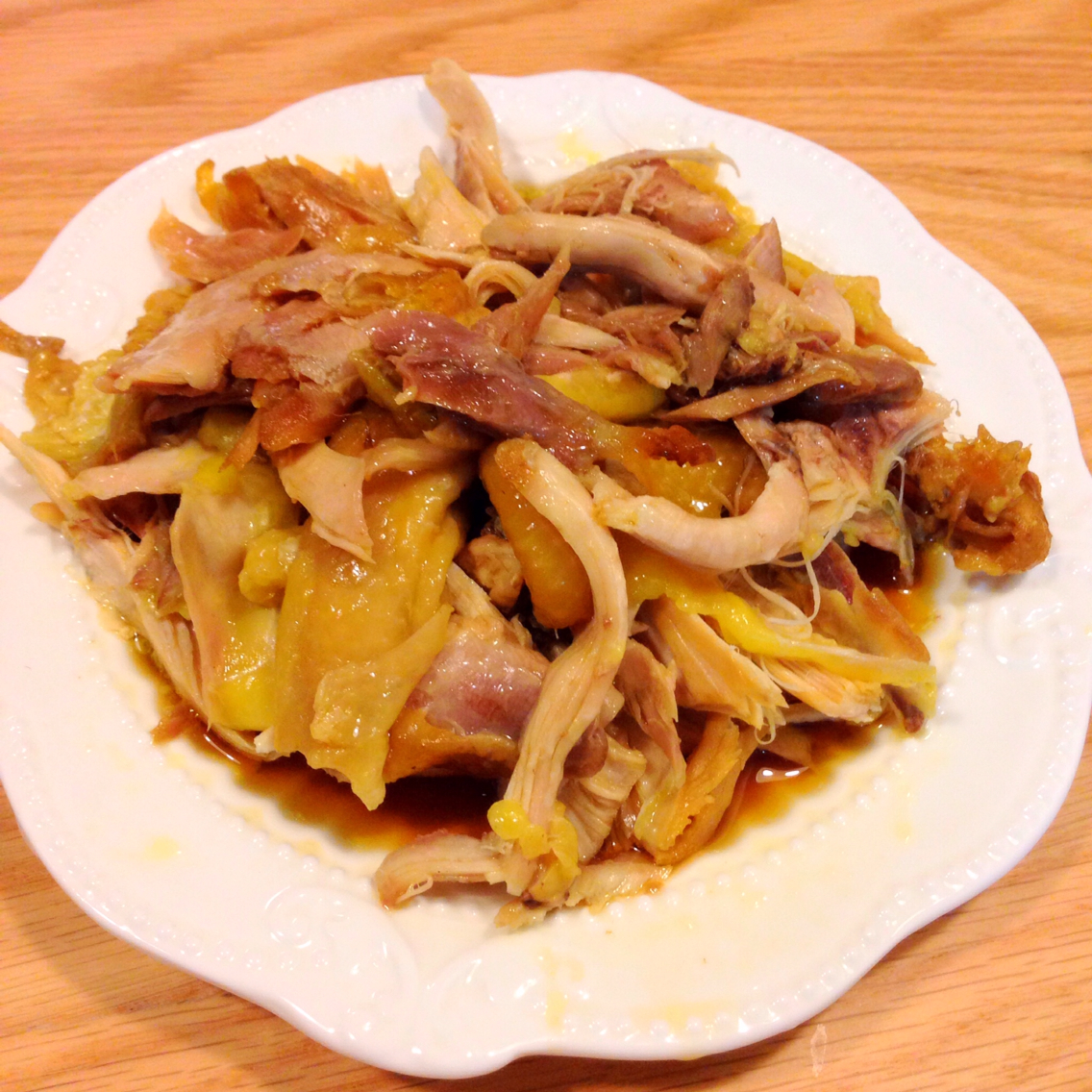 苍白的倩影做的电饭锅手撕鸡