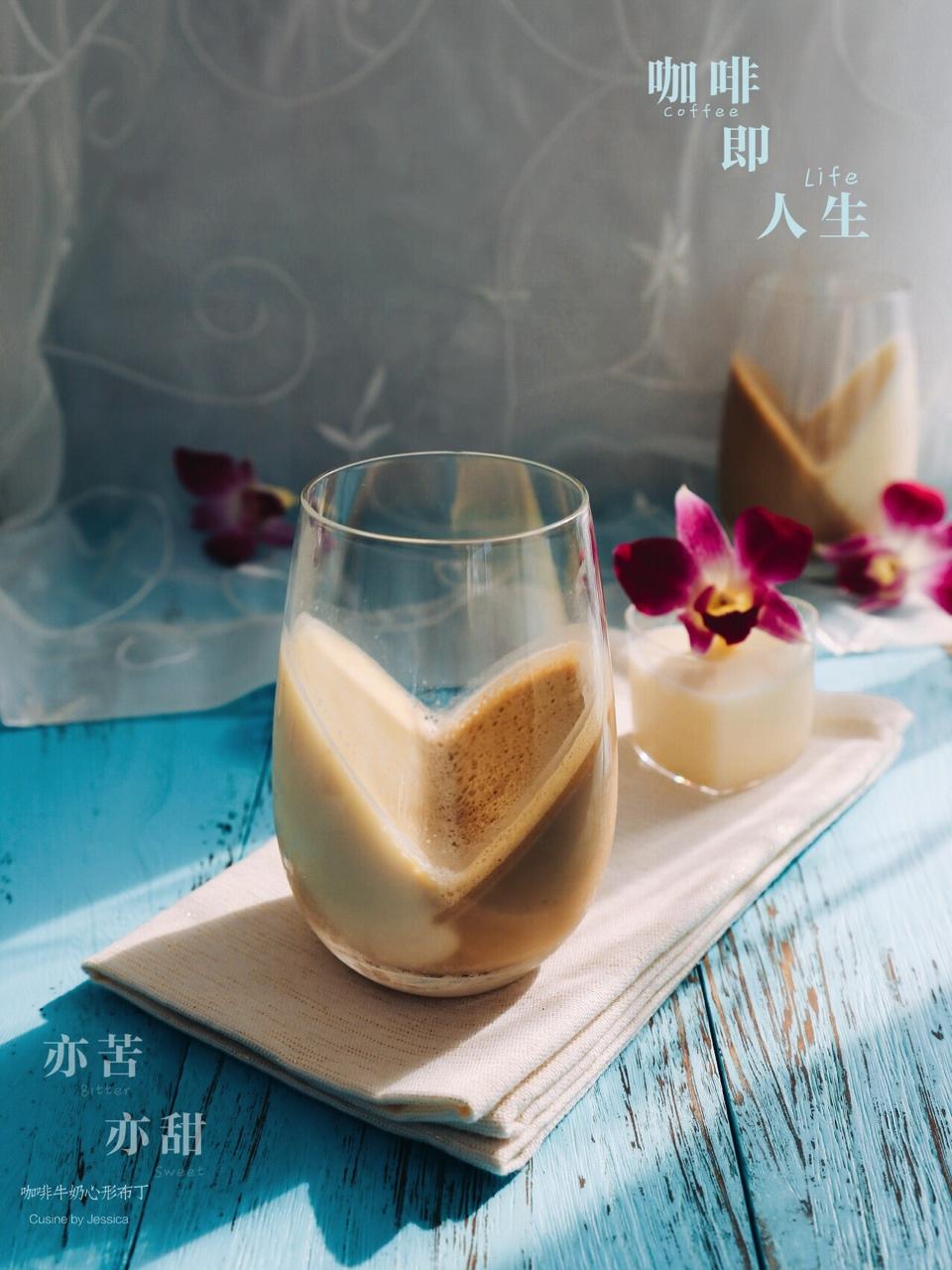 jessicahuang做的巧克力牛奶心形布丁