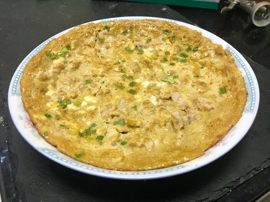 ayangzi做的肉碎葱花煎蛋饼