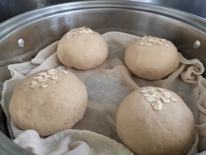 全麦红豆肉松芝士欧包(蒸锅版)的做法 步骤7
