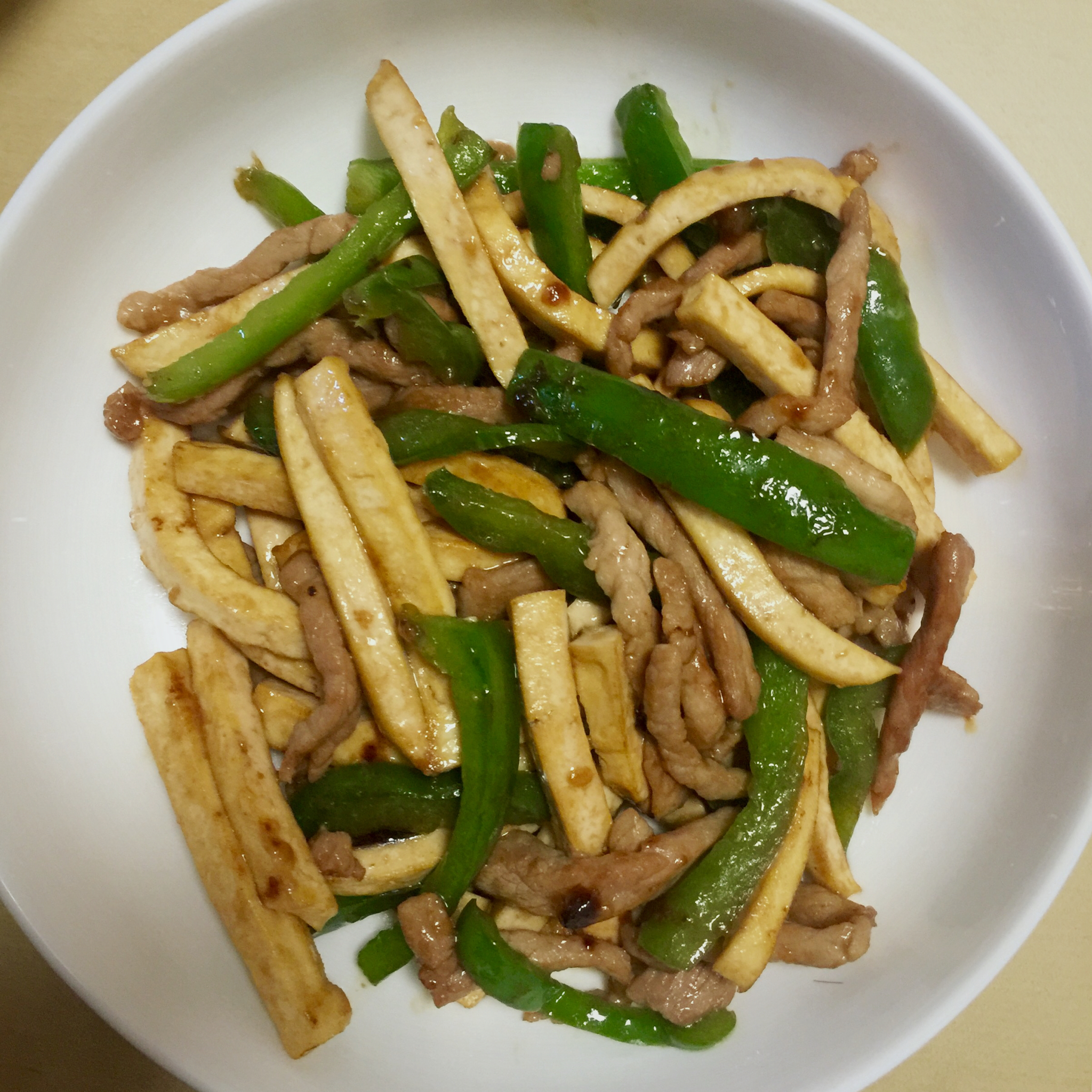 project_too做的青椒豆干炒肉丝