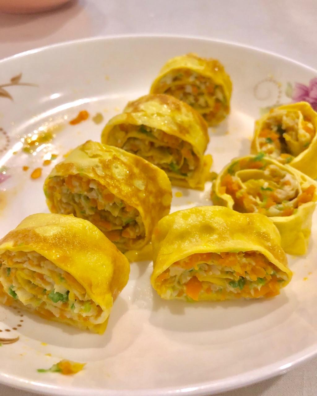 lukikikikiki做的宝宝辅食桂鱼蛋皮卷