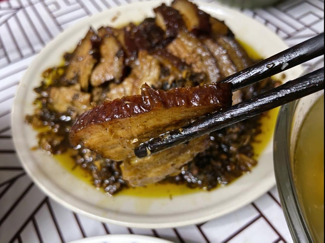 笋尖老咸菜蒸烧白(重庆特色)的做法 步骤30
