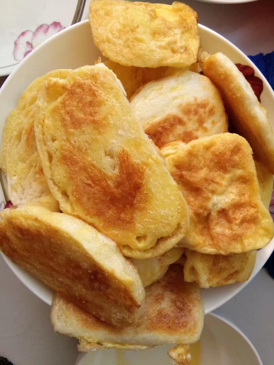 2021旺旺旺旺做的鸡蛋煎馒头片