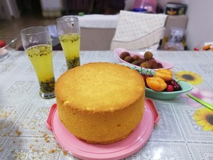 酸甜不腻的百香果烫面戚风蛋糕(八寸加高模具)的做法 步骤5