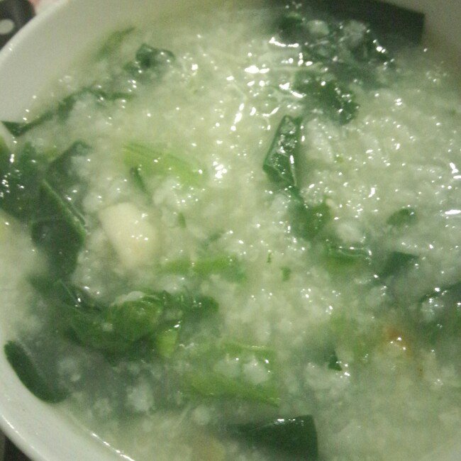 春§做的干贝菠菜粥