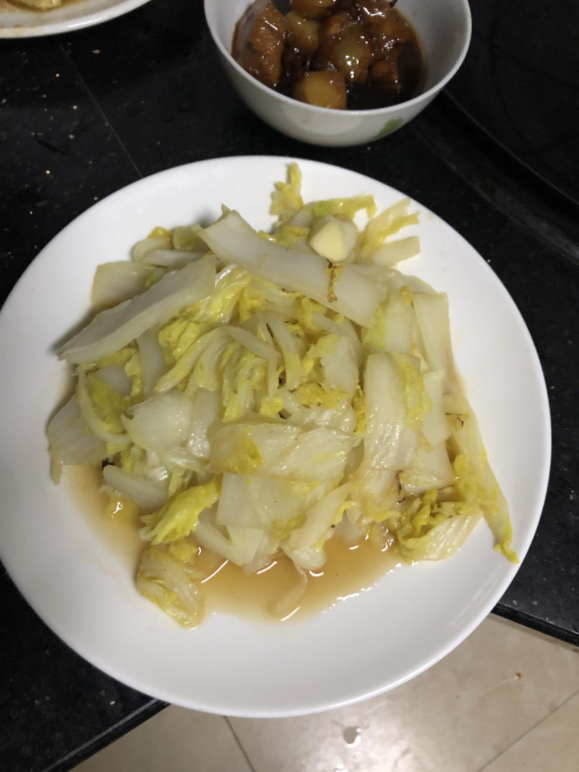 老婆只会泡面做的家常菜—清炒白菜