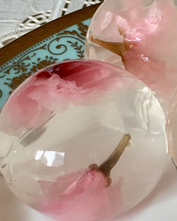 张敏727做的樱花水信玄饼