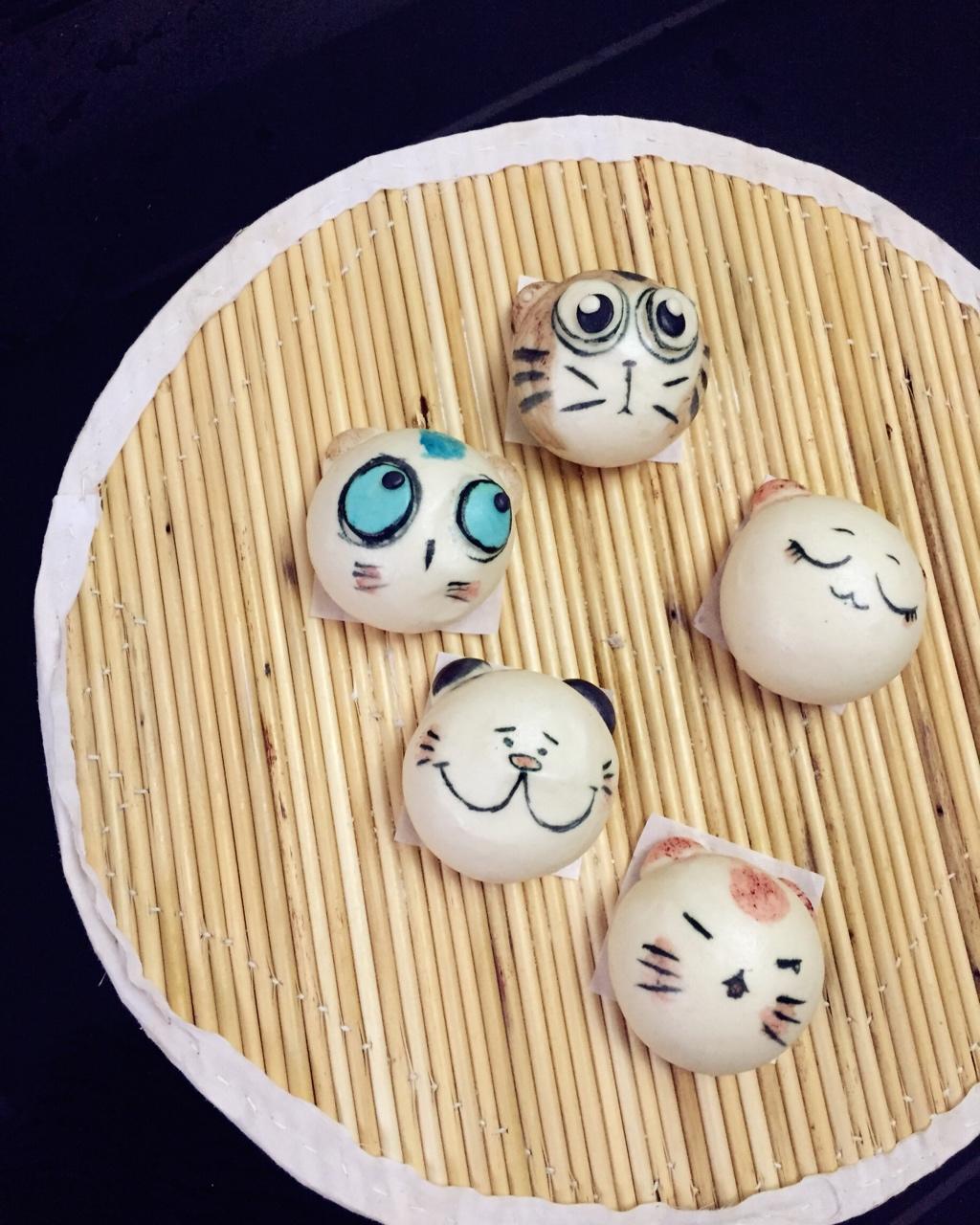 yvonne佳做的(原创)超萌治愈系彩绘猫咪馒头-小白也能轻易上手