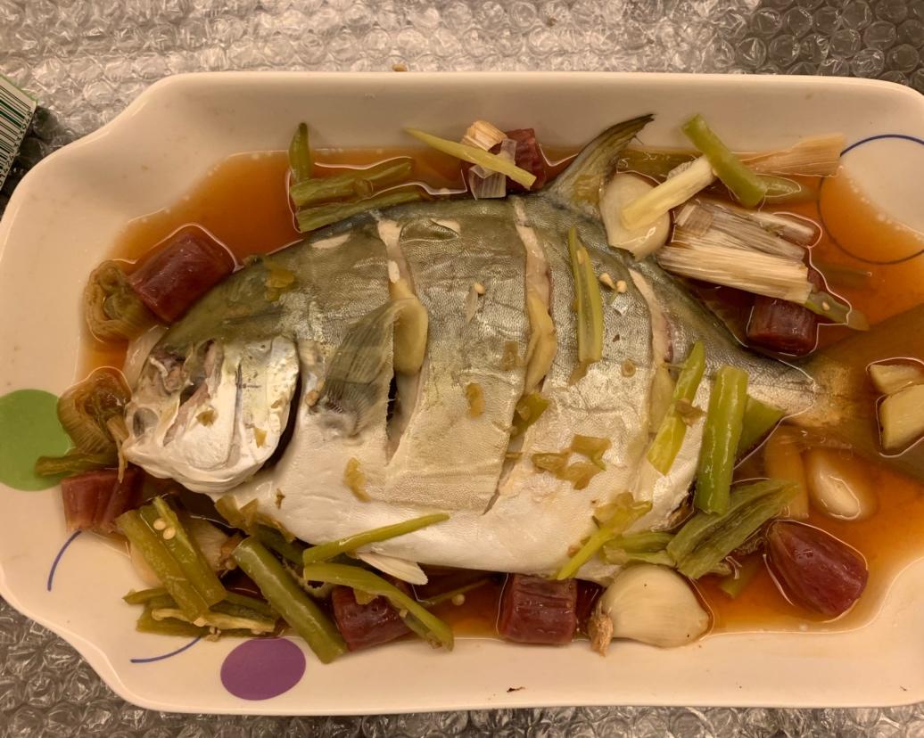 菜谱 清蒸金鲳鱼