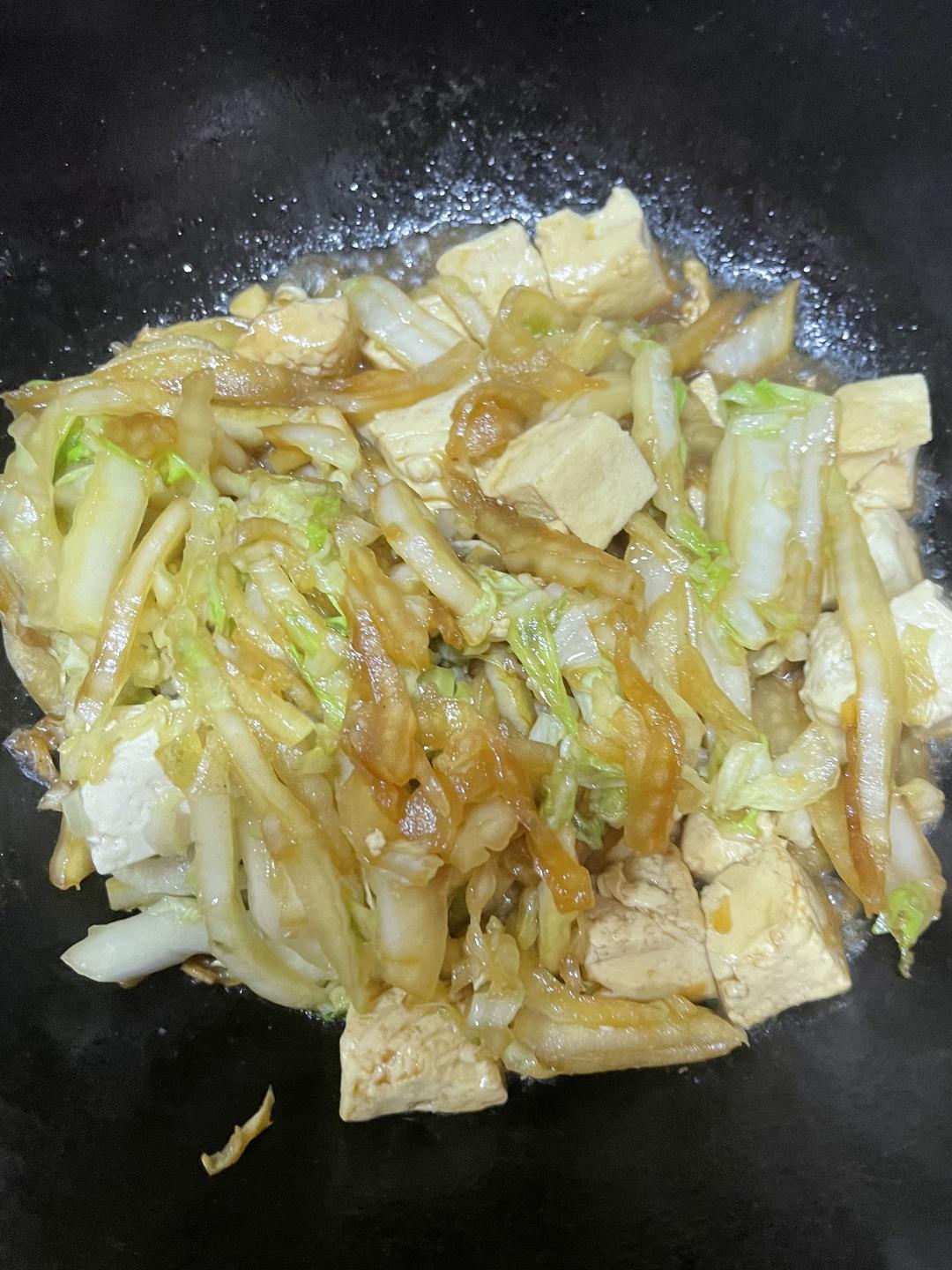 白菜炒豆腐的做法 步骤7