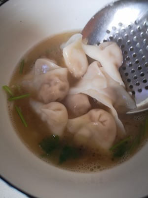 在家煮不烫嘴的清汤馄饨的做法 步骤4