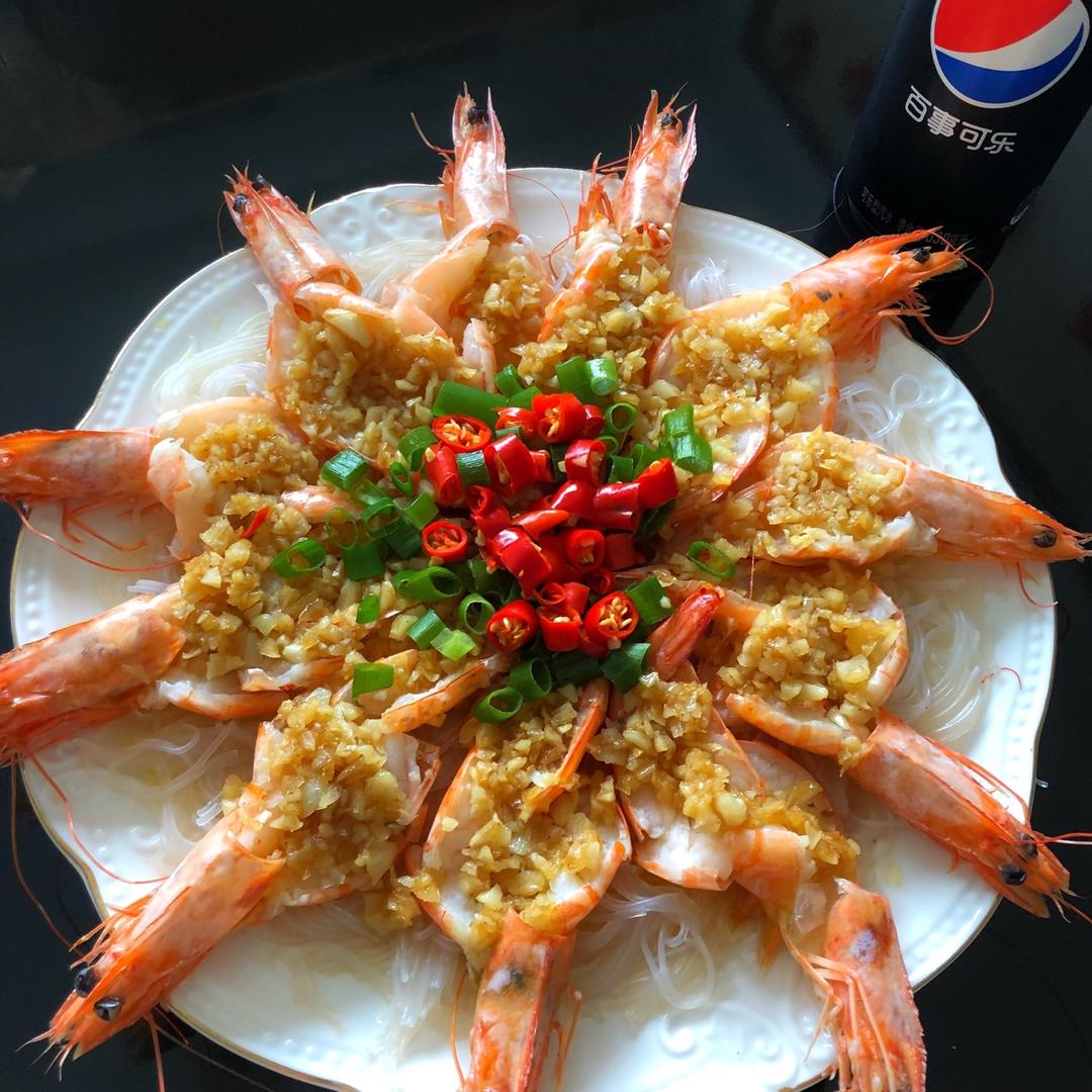 戴发发做的蒜蓉粉丝开背虾如何给虾开背