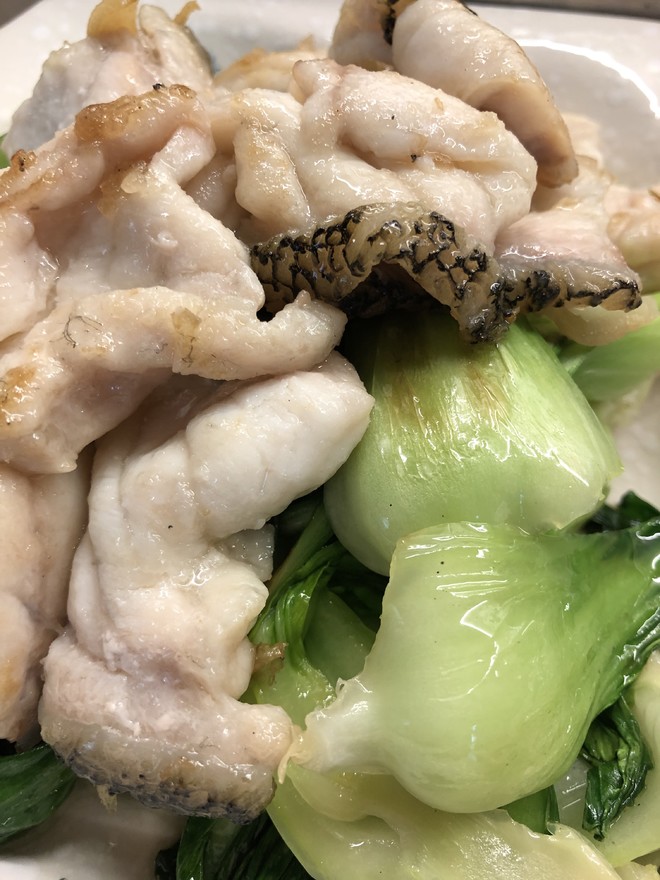 上海青炒鱼片的做法