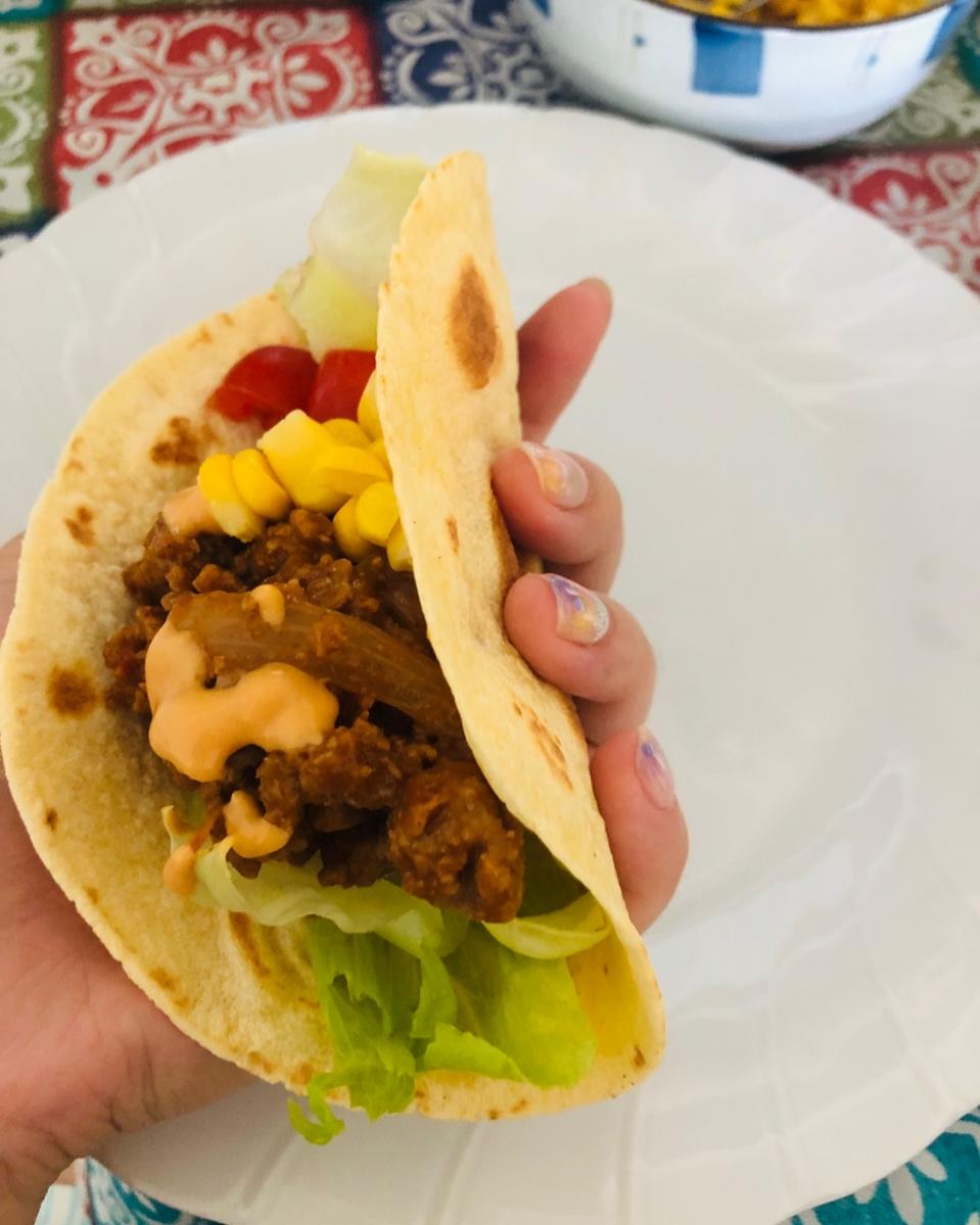 lydiabubby做的墨西哥卷饼(taco)