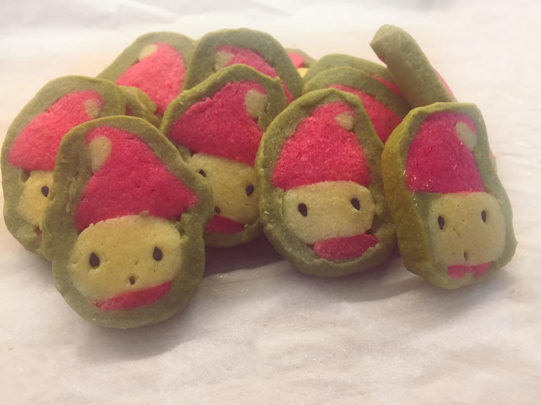【抹茶曲奇圣诞小红帽造型饼干的做法步骤图】sukieG-制作