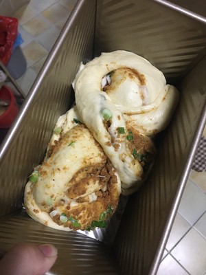 中种法的香葱肉松吐司的做法 步骤8