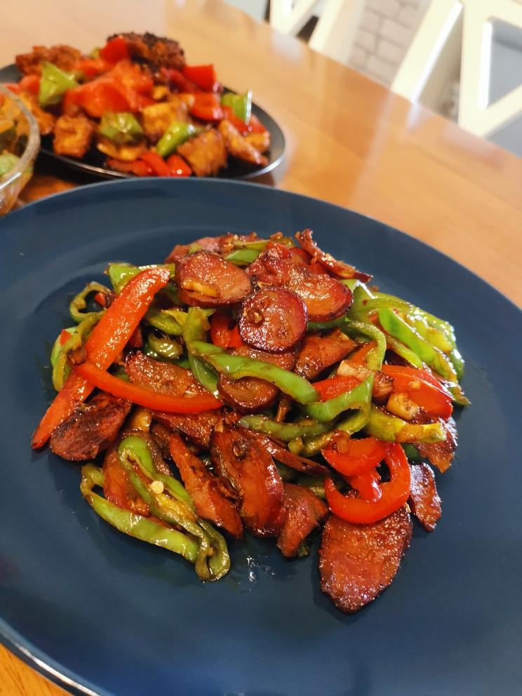 青椒炒腊肠