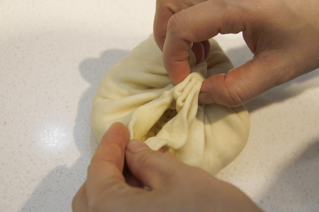 网红爆浆芝士榴莲饼(烤箱版)的做法 步骤7