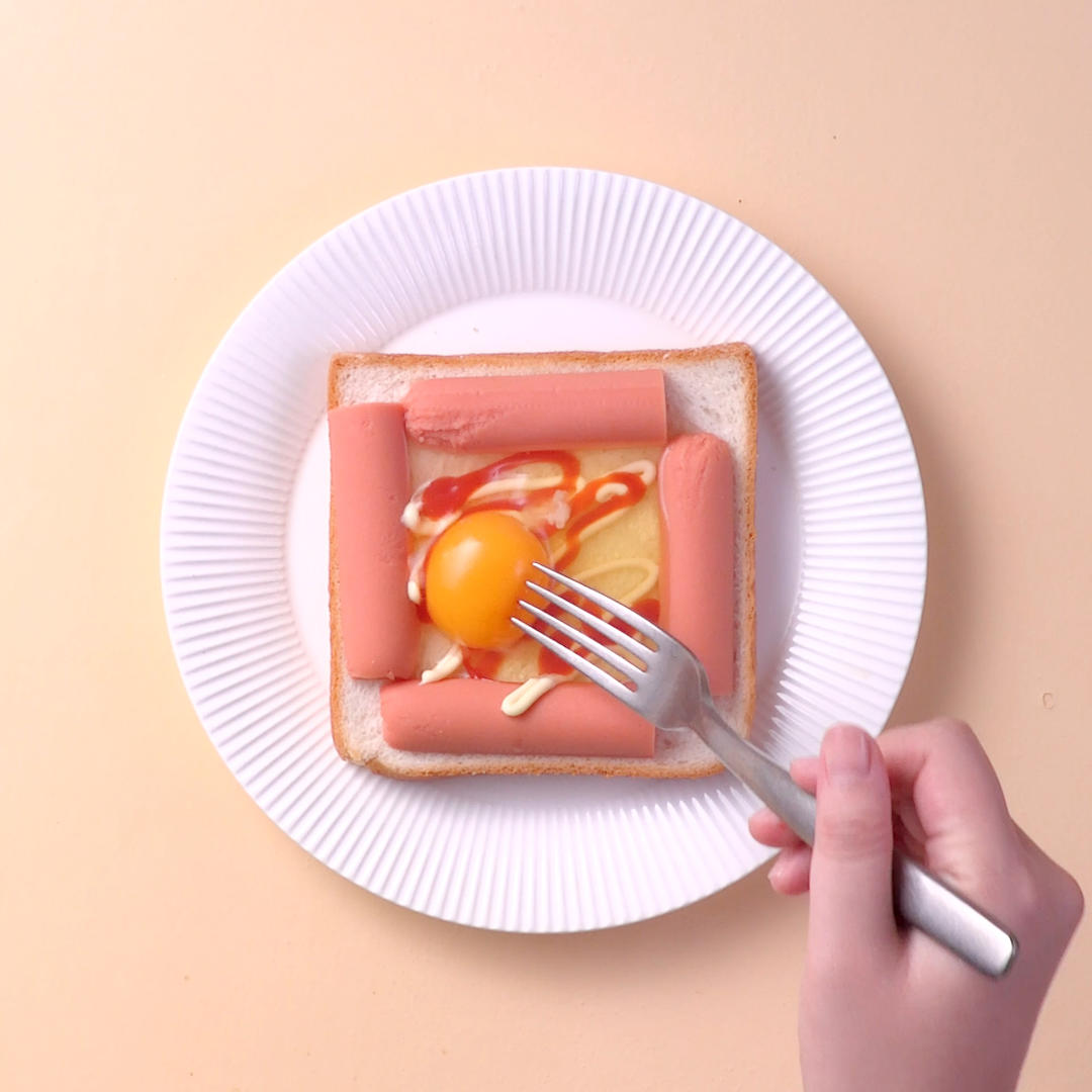 【微波炉火腿三明治的做法视频_做法步骤】-制作