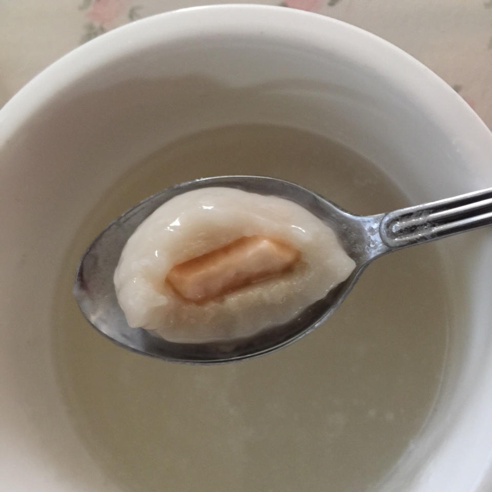特昂糖做的奶黄馅牛奶汤圆