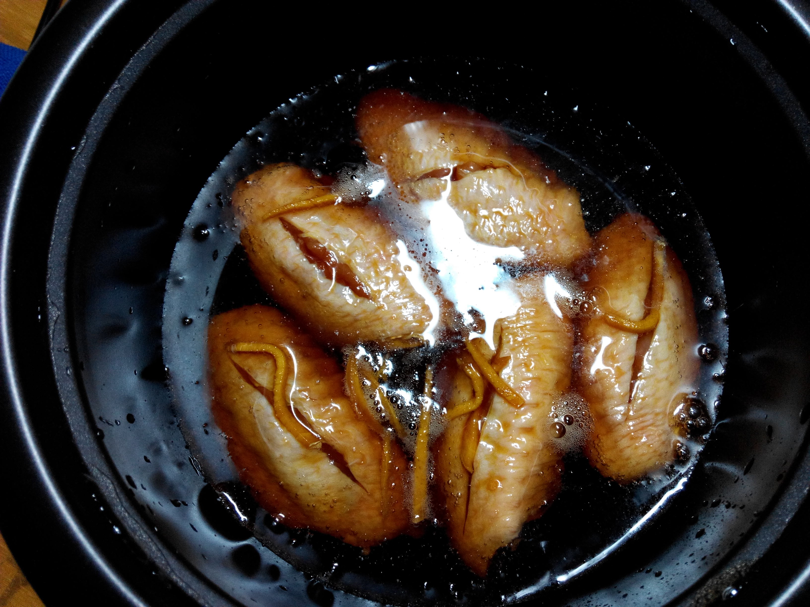 宿舍青年做的电饭锅可乐鸡翅