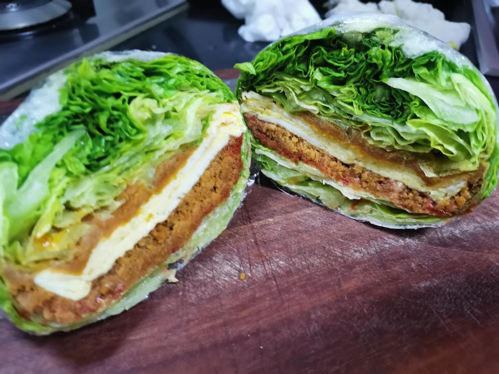学做关晓彤生菜三明治/生酮三明治汉堡/更低碳更饱腹/可加热/不断更新