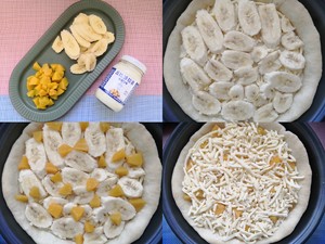 ?敲好吃的罗勒培根鲜虾披萨?和香蕉?黄桃披萨,附饼皮做法的做法 步骤5