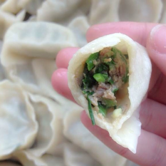 桐麻麻做的韭菜馅饺子