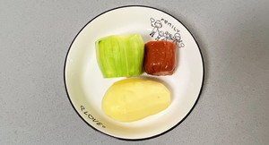 【孕妇食谱】火腿南瓜土豆片,既赏心悦目又营养丰富,美味又下饭~的做法 步骤1