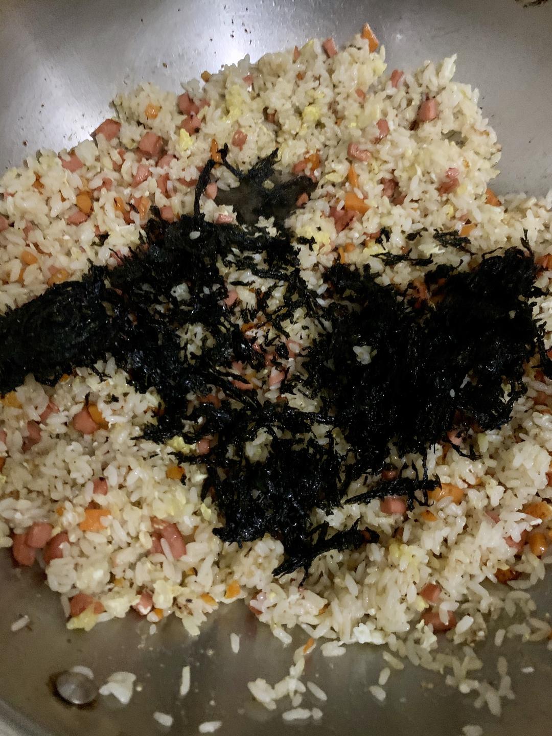 零失败小白也能炒出粒粒分明的紫菜蛋炒饭