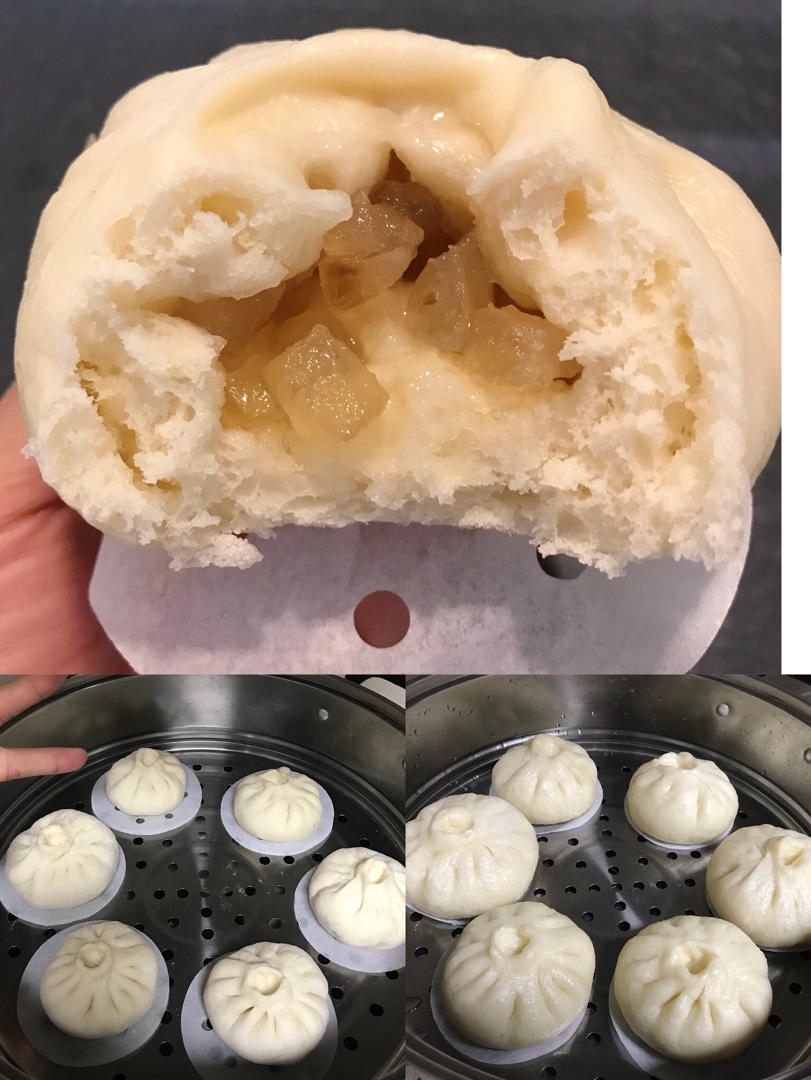 捡球无面不欢做的水晶包子水晶馅肉包子水晶包