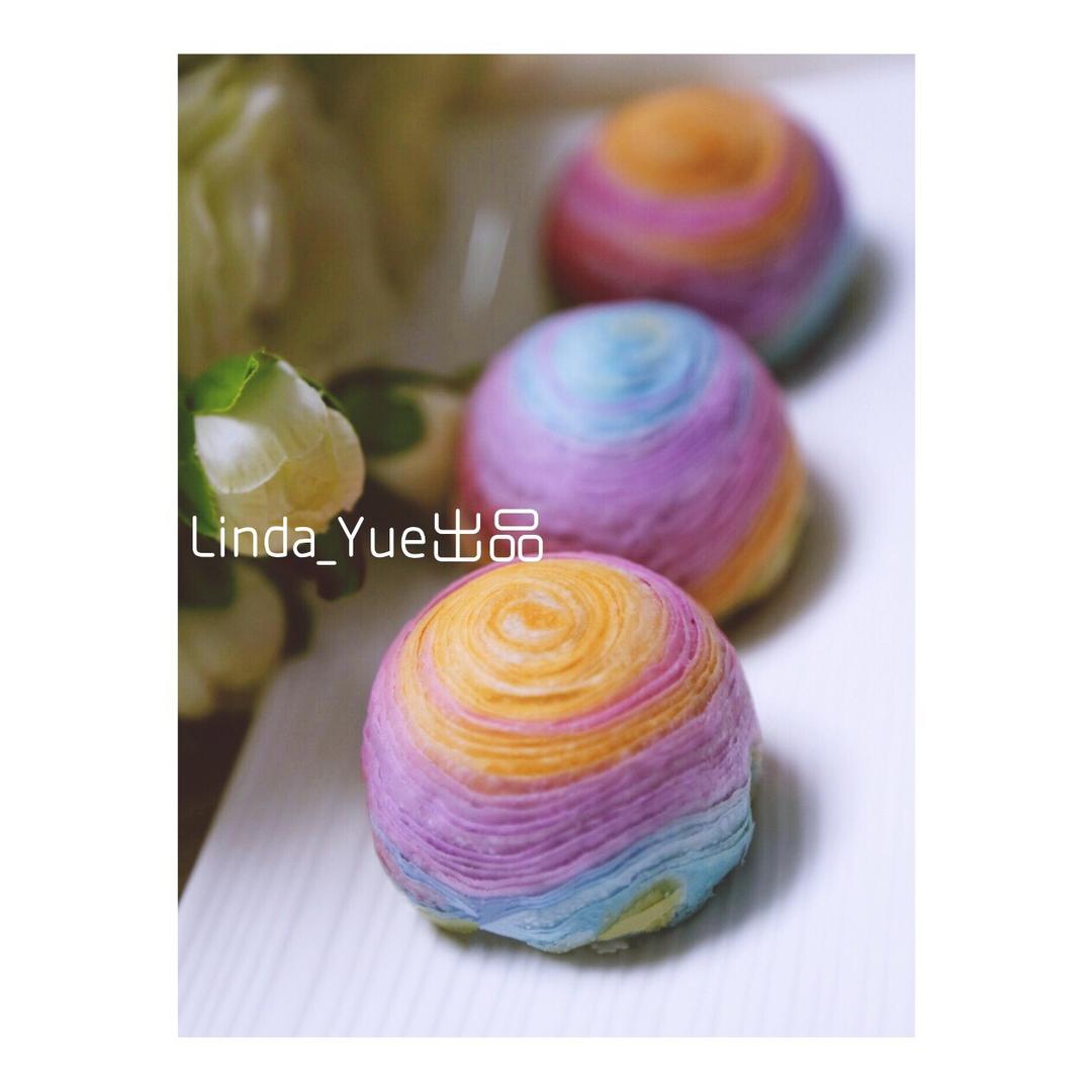 【彩虹蛋黄酥的做法步骤图,彩虹蛋黄酥怎么做好吃】Linda_Yue-制作