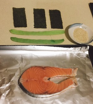 鲑鱼云豆饭团?的做法 步骤1