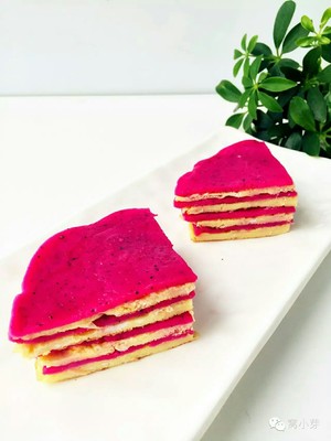 宝宝辅食:火龙果千层-火龙果的另一种吃法!10M