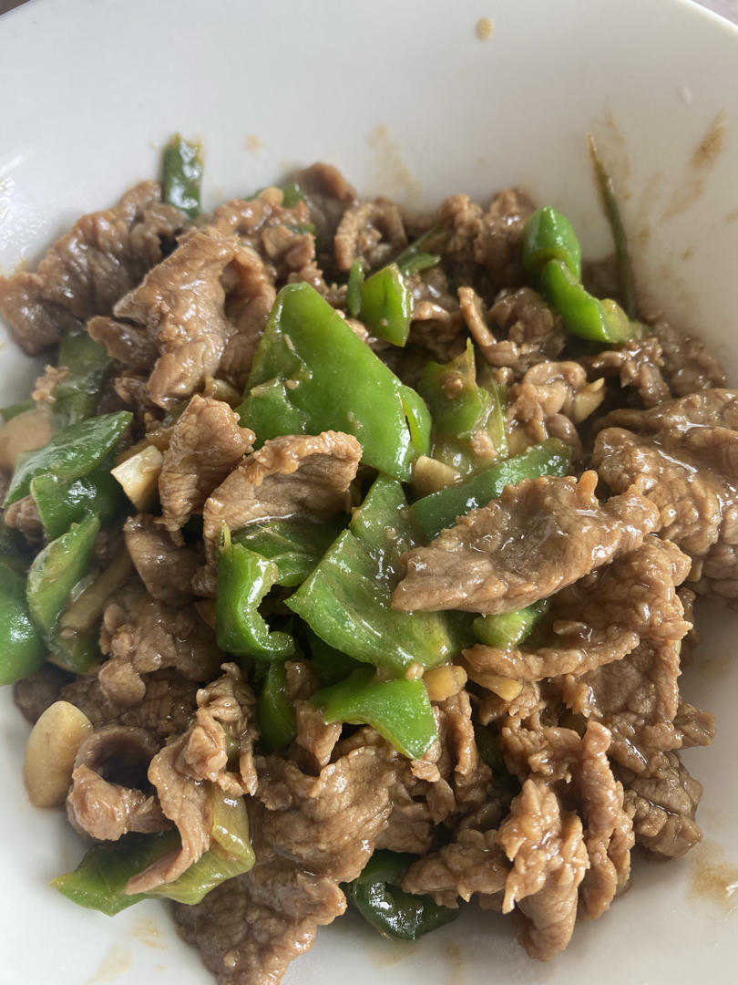 fannie--1做的青椒炒牛肉