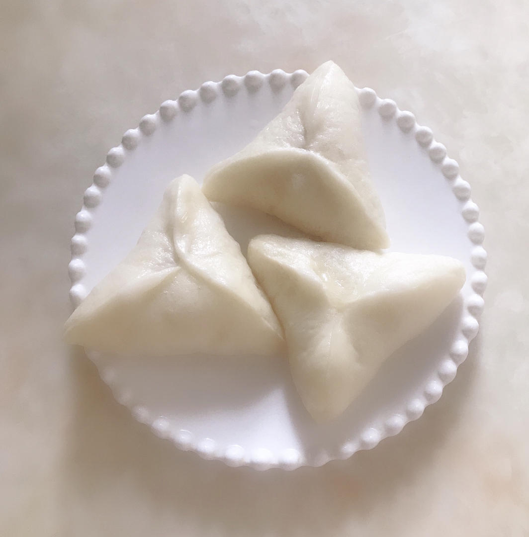 努力奋斗2018做的三角糖包