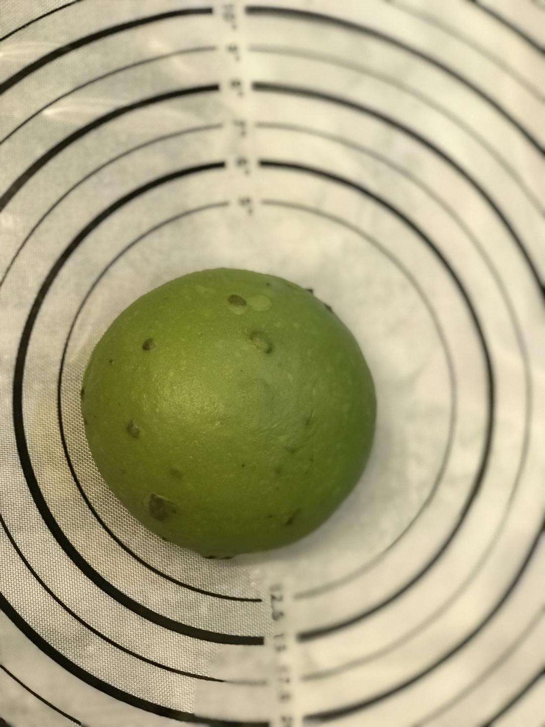 【【中种绵绵绵吐司】抹茶蜜豆味的做法步骤图】顾小小大人-制作