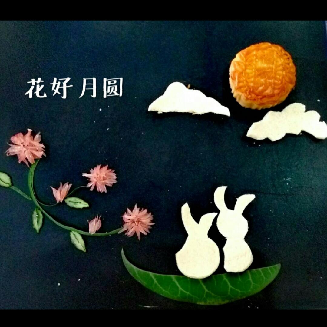 妍妍妈ada做的花好月圆--童趣月饼画