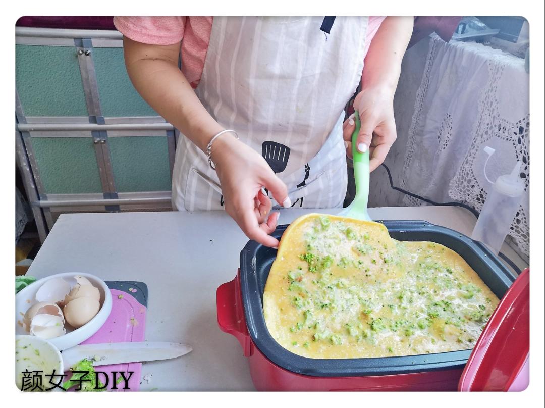 #麦子厨房#美食锅之西蓝花海米鸡蛋饼